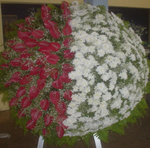 COROA DE FLORES ANTURIO E MONSENHOR BRANCO